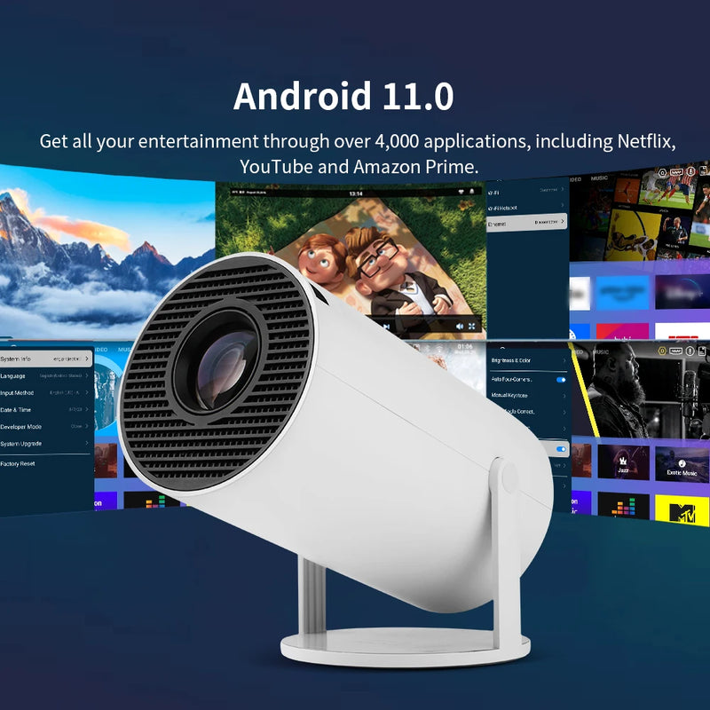 Projetor portátil para cinema em casa 4K - Android